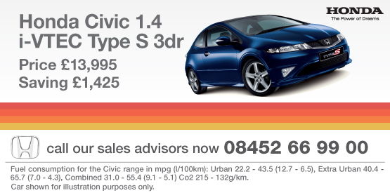 Honda Civic 1.4 Type S Offer