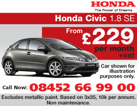 .Honda Civic 1.8 SE Contract Hire Offer