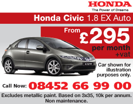 .Honda Civic 1.8 EX Auto Contract Hire