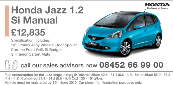 Honda Jazz 0% Finance Offer