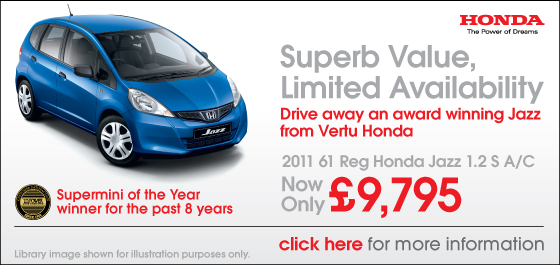 61 Reg Honda Jazz 1.2 S A/C Offer
