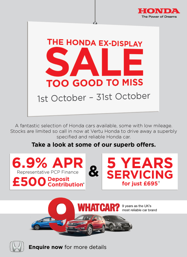 Honda Ex-Display Sale